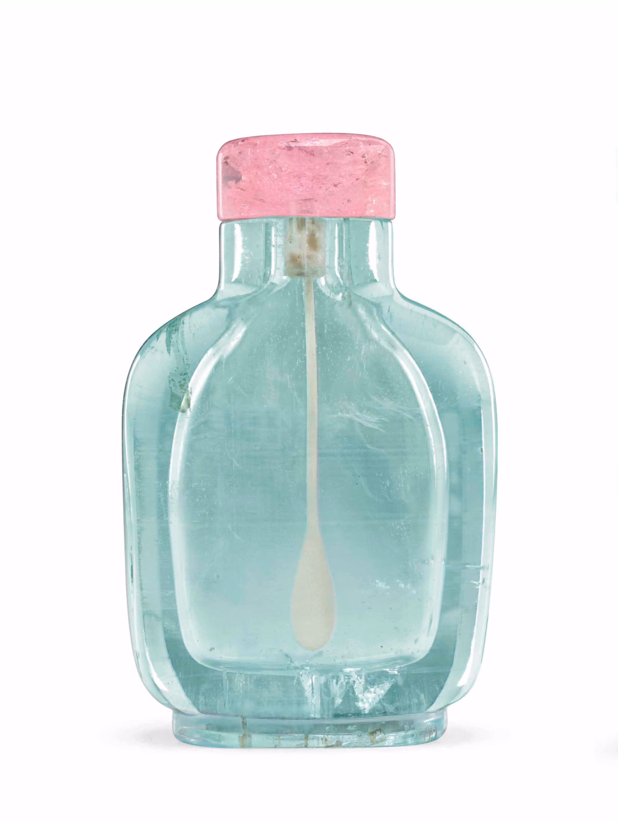 Aquamarine of even icy pale blue tone