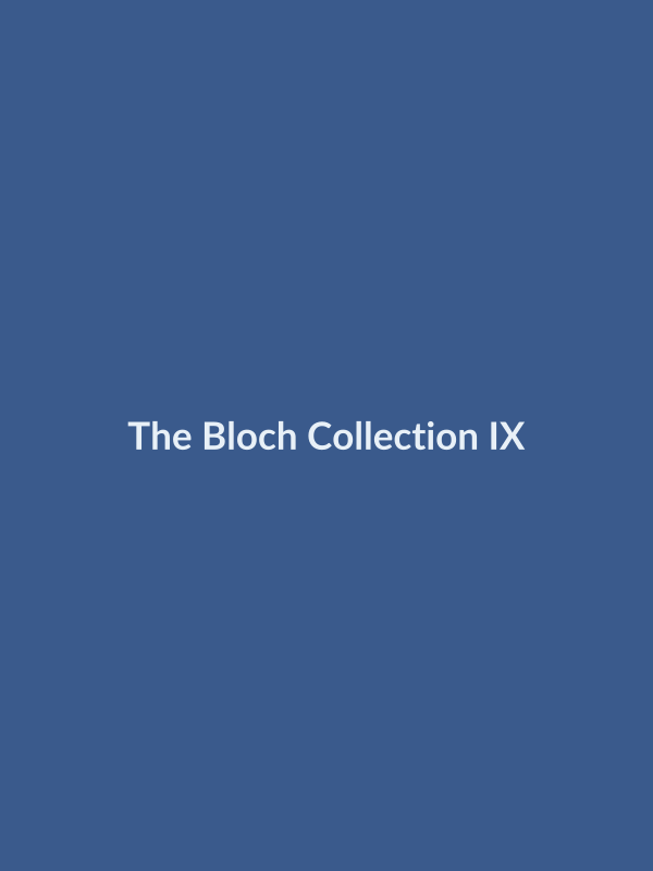 Cover of Bonhams The Mary and George Bloch Collection Part IX