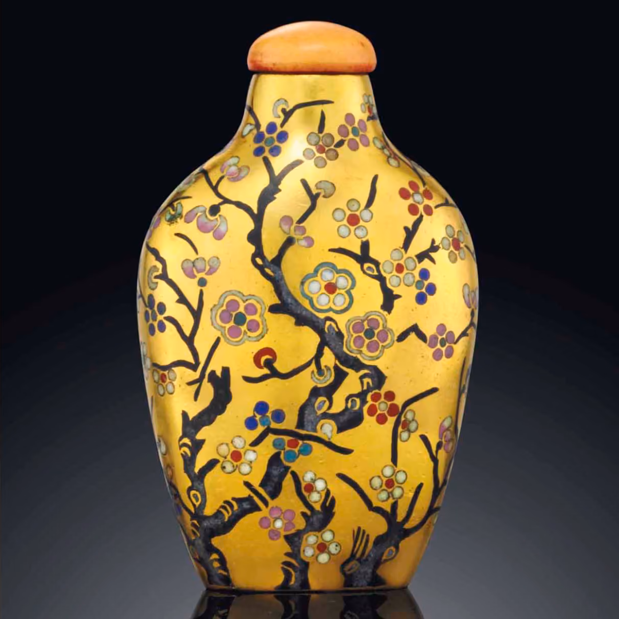 Champlevé enamel snuff bottle