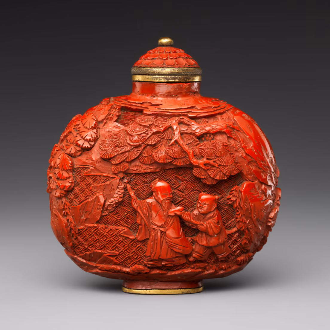Cinnabar lacquer snuff bottle