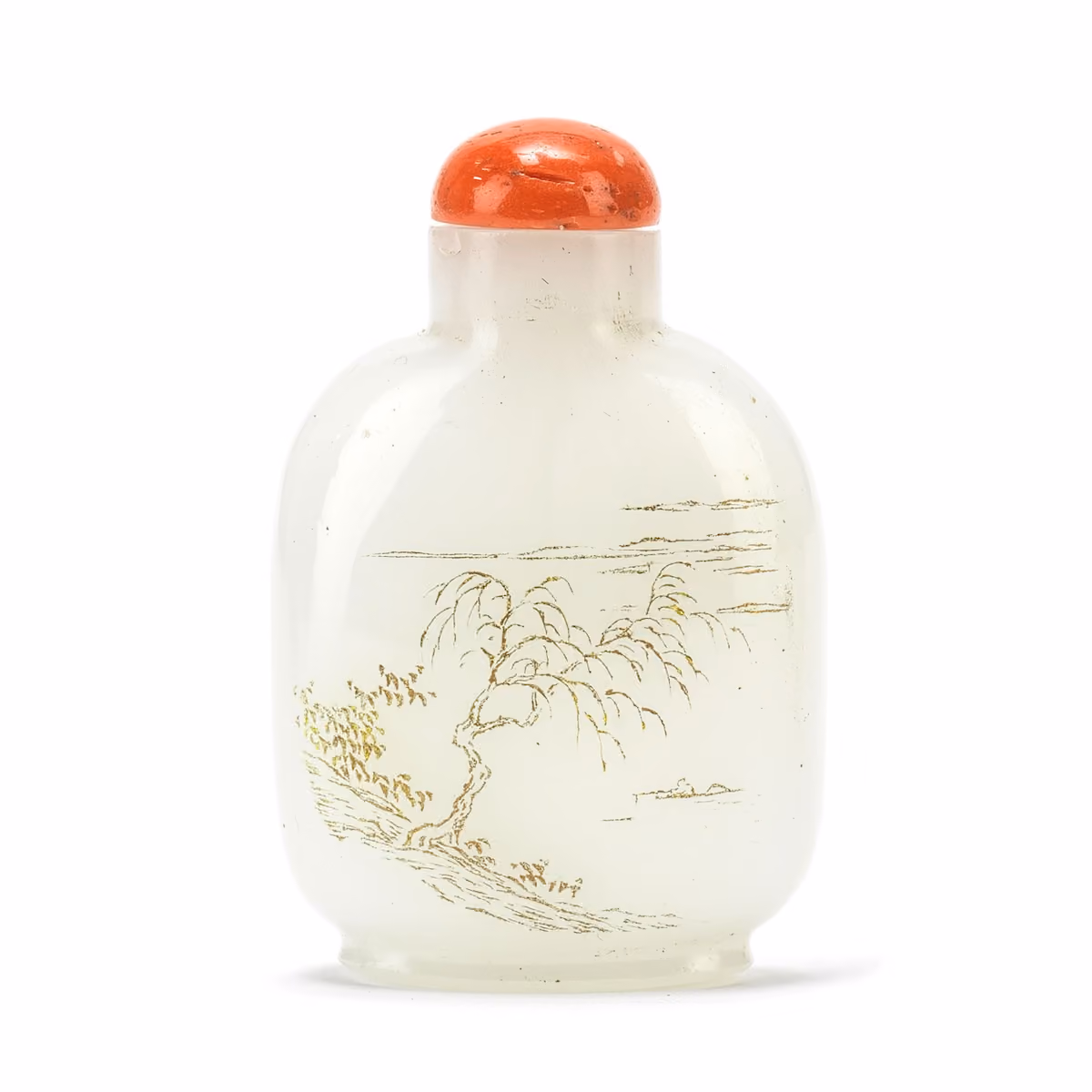 Incised snuff bottle