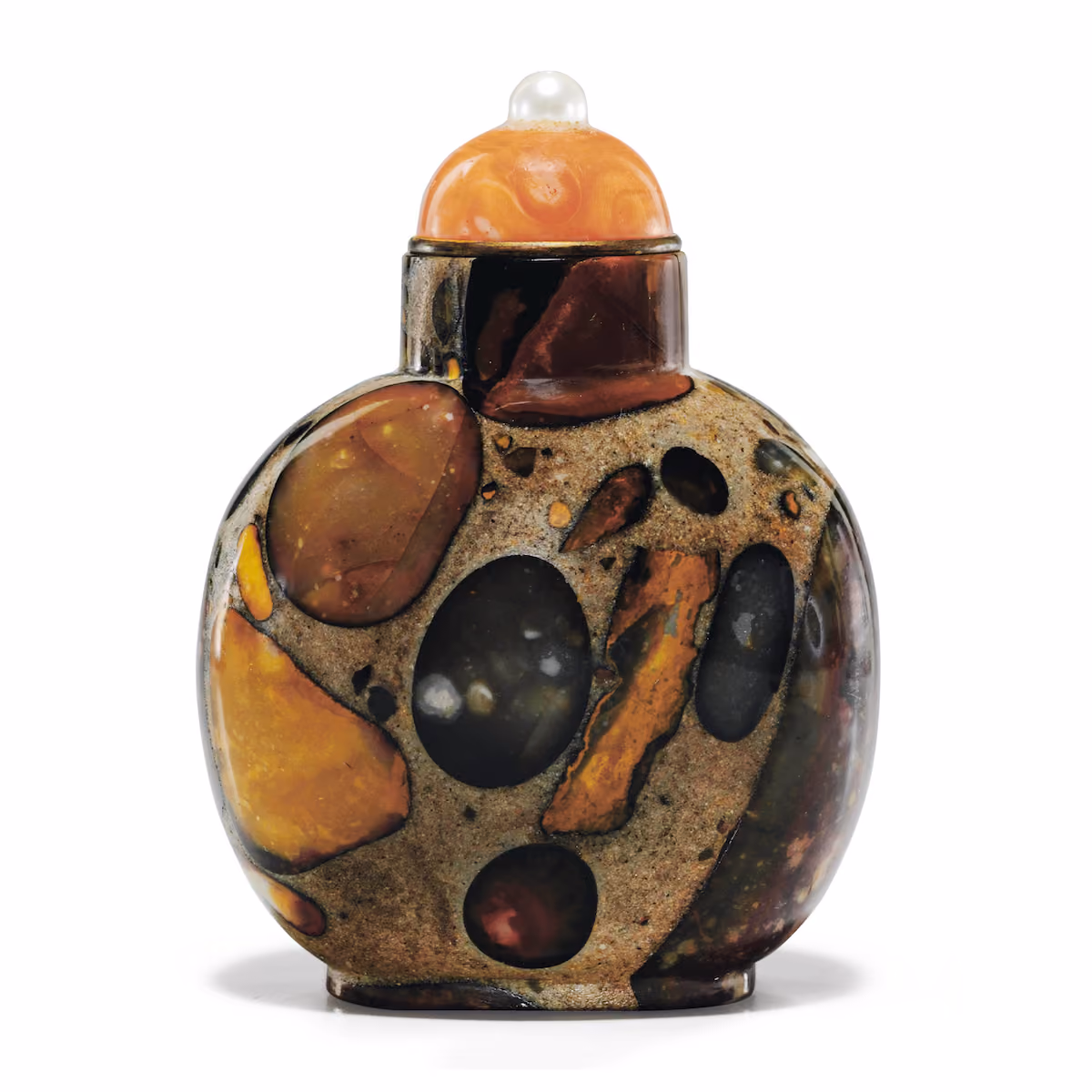 Puddingstone snuff bottle