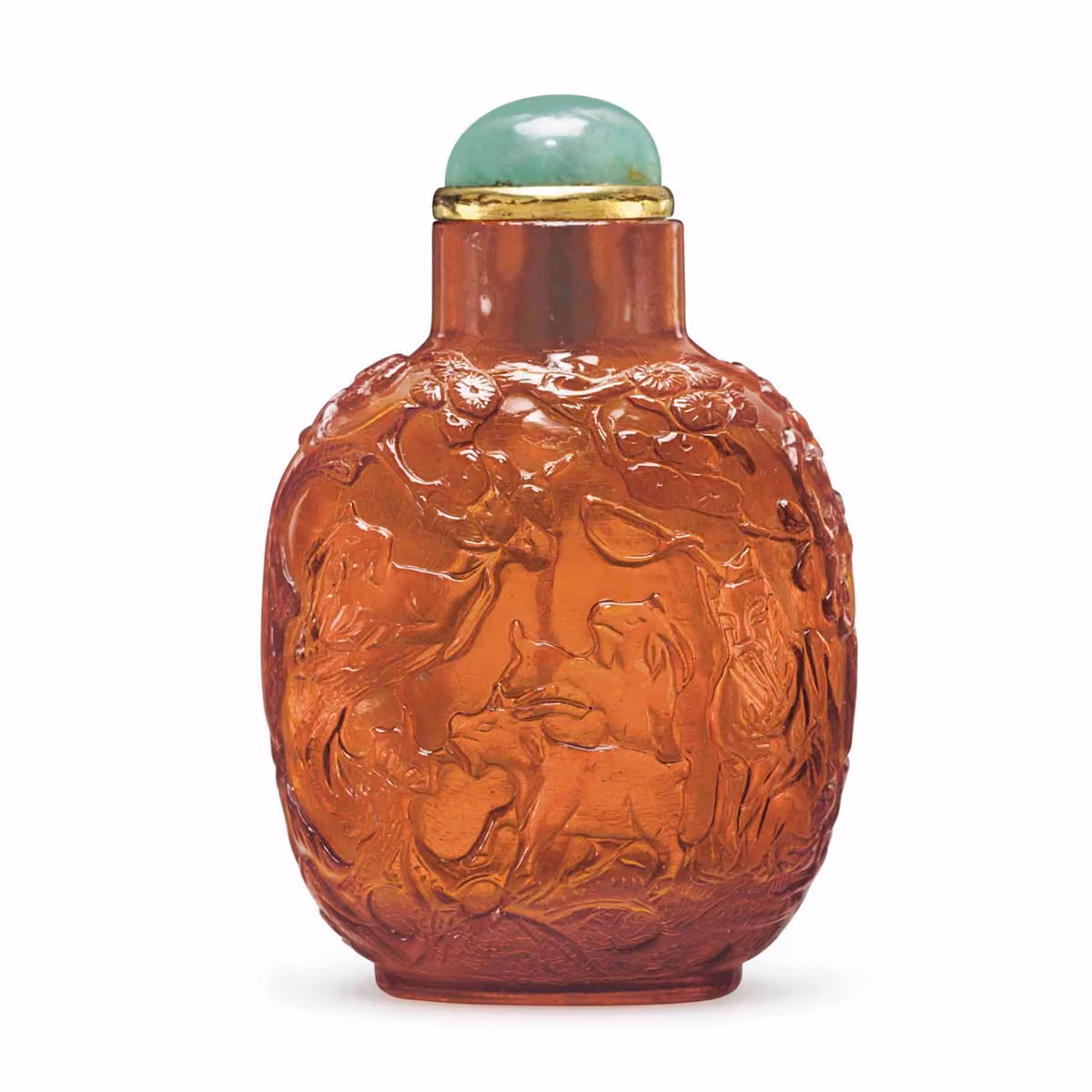 Burmese amber snuff bottle