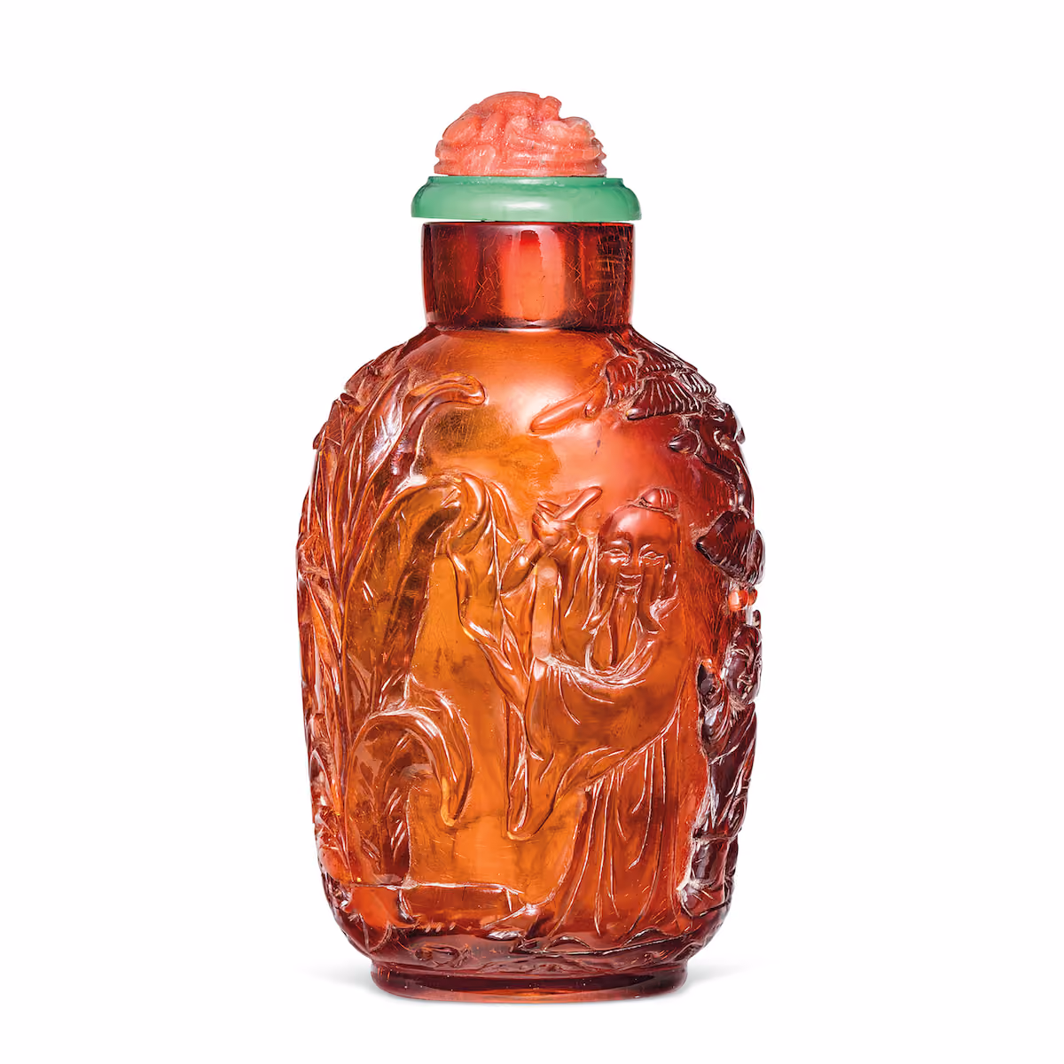 Burmese amber snuff bottle