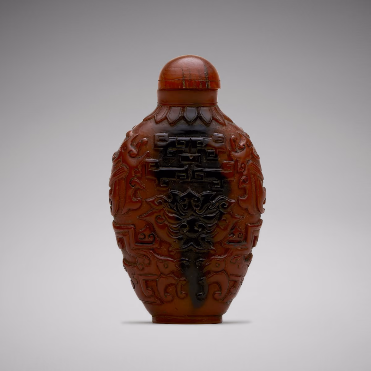 Rhinoceros horn snuff bottle