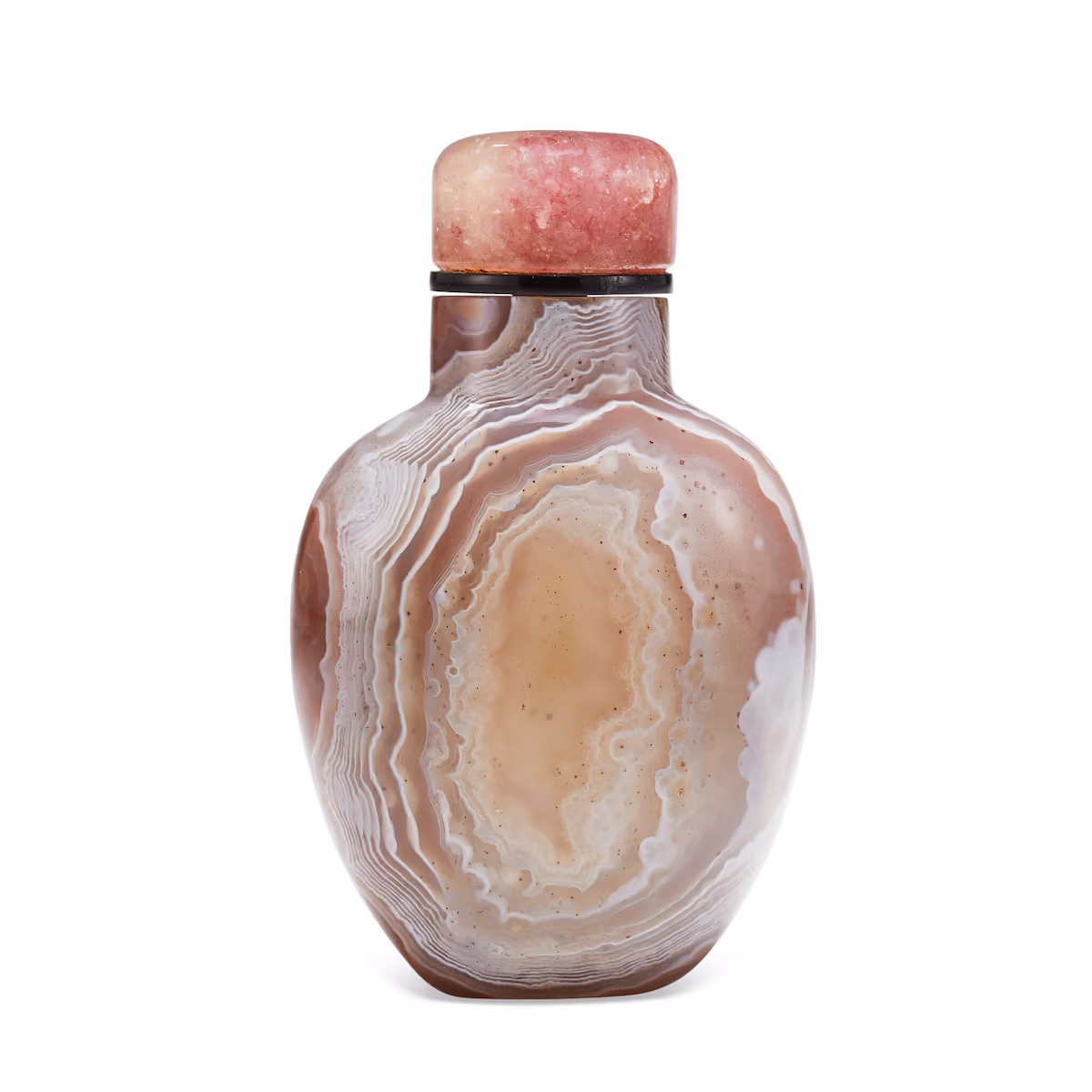 Thumbprint agate snuff bottle