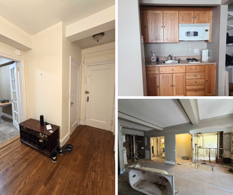 Apartment combination progress renovation by Star Renovations NY 