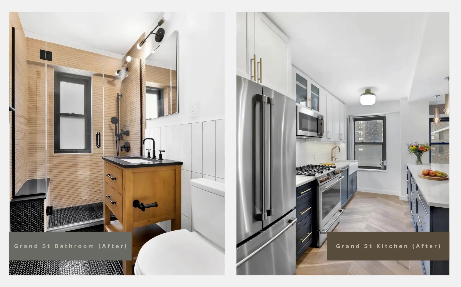 Completion of kitchen and bathroom gut renovation in Brooklyn completed by Star Renovations NY.