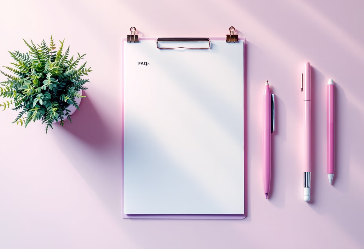 image of a document with faqs (for a productivity tools business)