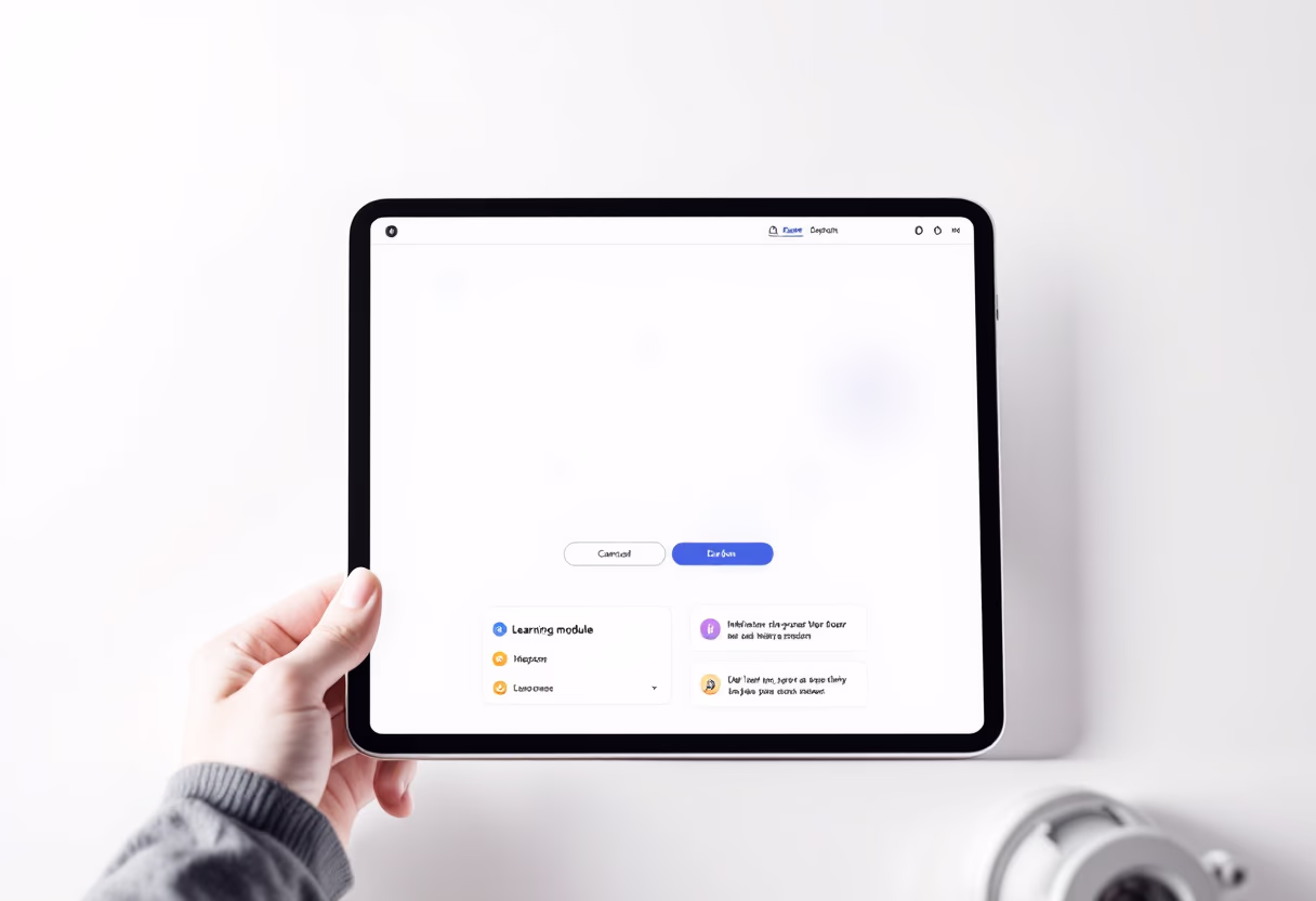 <subject>[interface] image of a screenshot of a learning module (for a edtech))</subject>