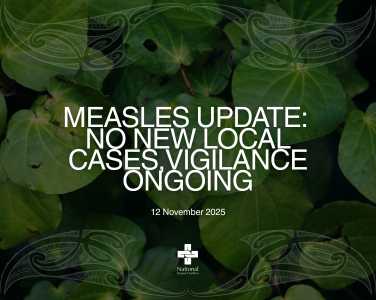 Measles Update: 12 November 2025