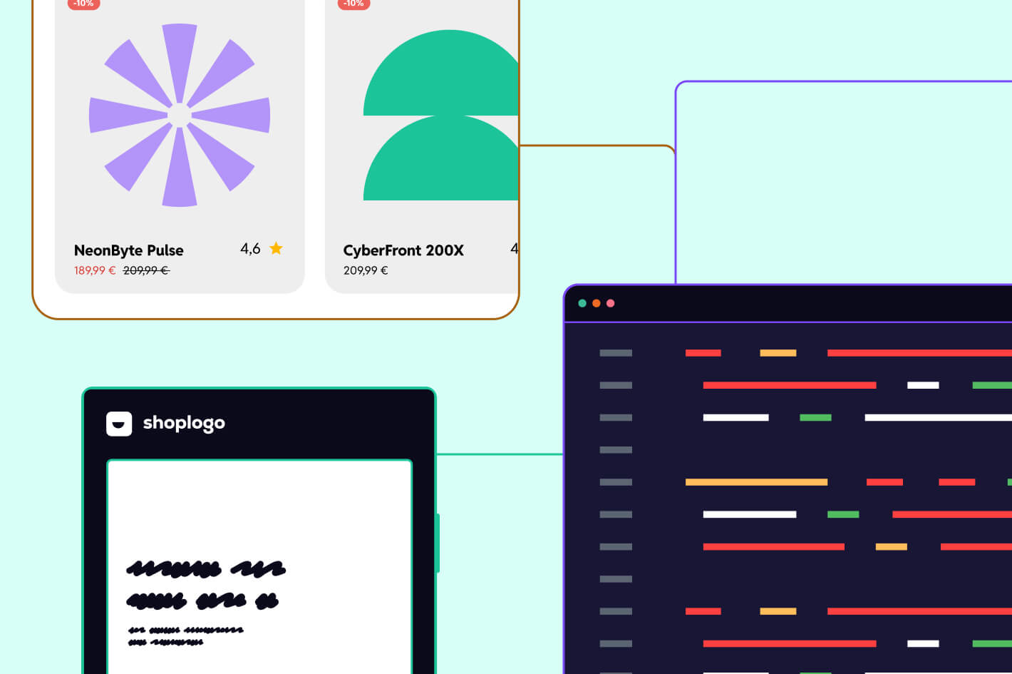 Veranschaulichung für unsere Leistungen Digital-Commerce Entwicklung & -Design