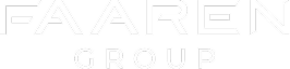 Faaren Group logo with stylized white letters on black background.