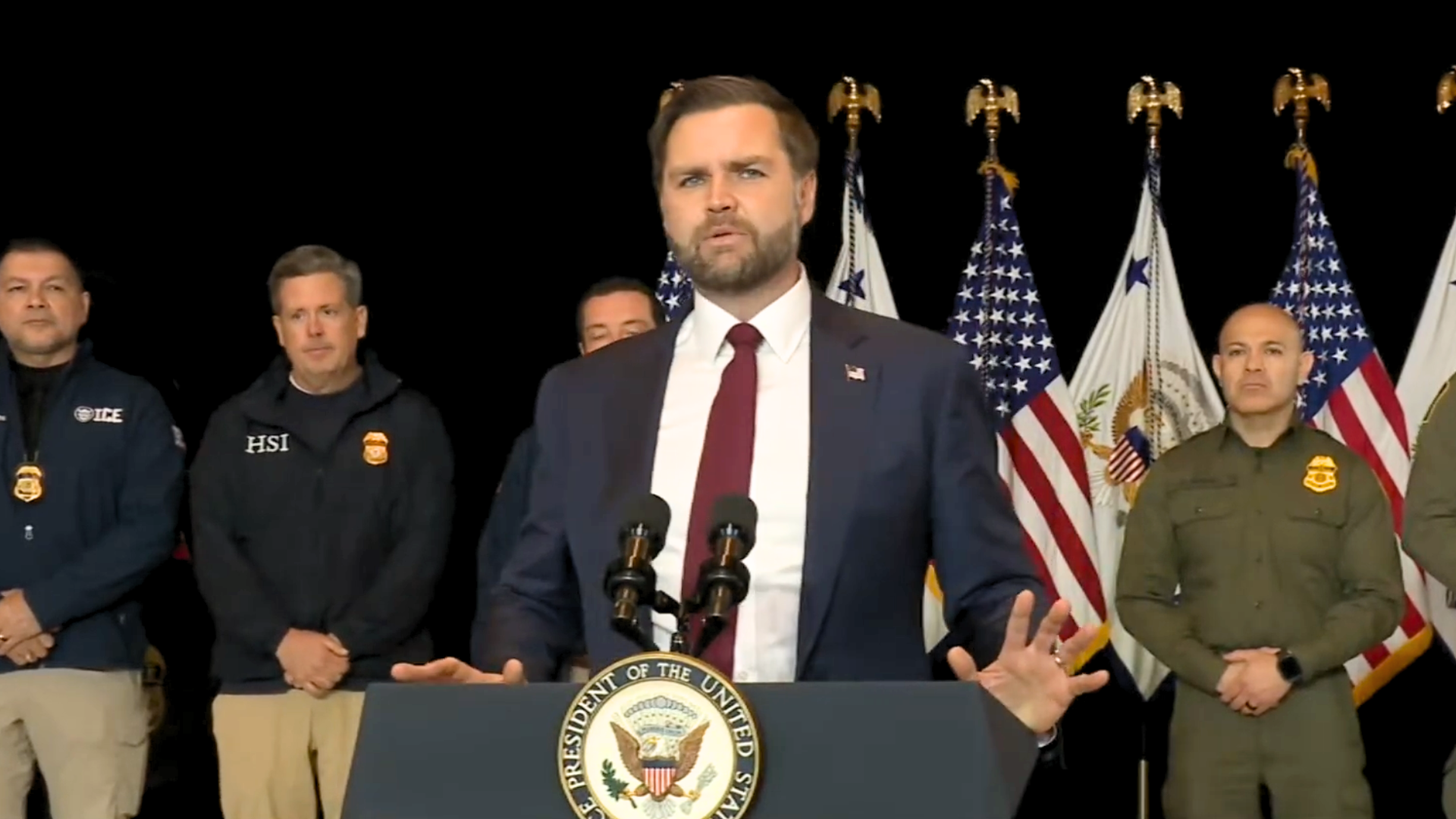 U.S. Vice President J.D. Vance, defending recent child abductions carried out by ICE during a press conference in Minneapolis on Thursday, January 22, 2026