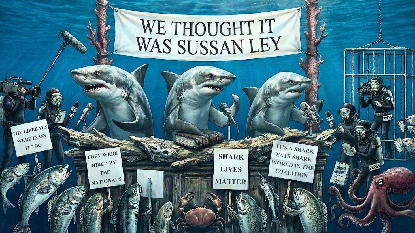 A panel of spokespersons for Australian sharks called the renewed calls for their culling “a severe overreaction to a simple misunderstanding” and pledged that the species is permanently withdrawing from Australian politics