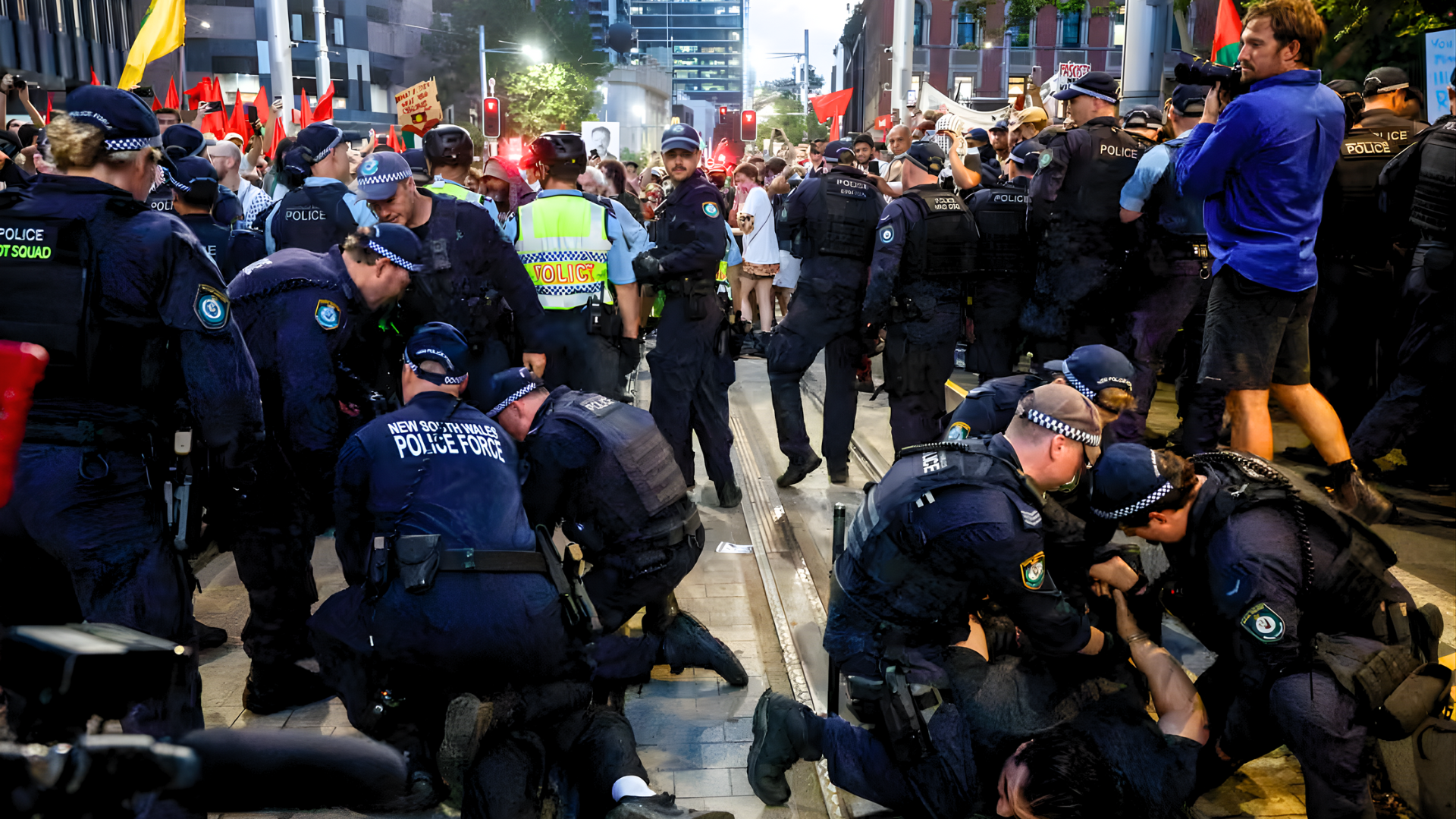 Videos showing what many have described as “over-the-top police violence” against protesters are circulating on social media