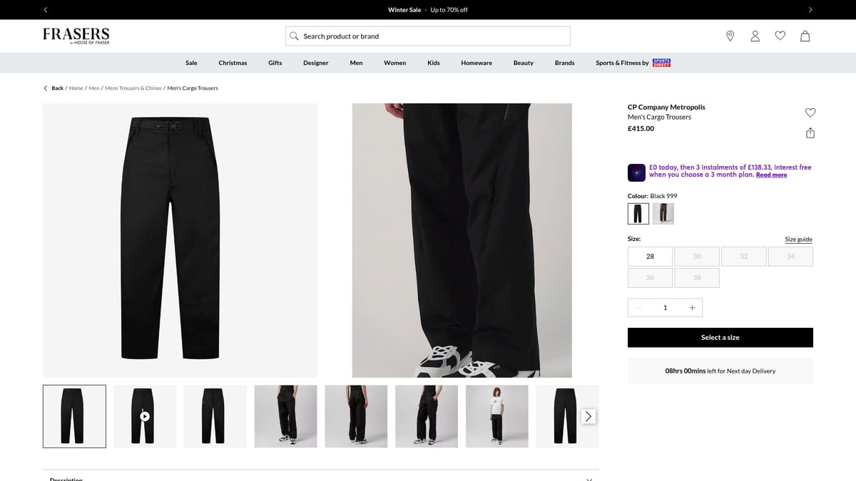 7 Best Company Cargo Styles to Try in 2026 - CP Company Metropolis Men's Cargo Trousers