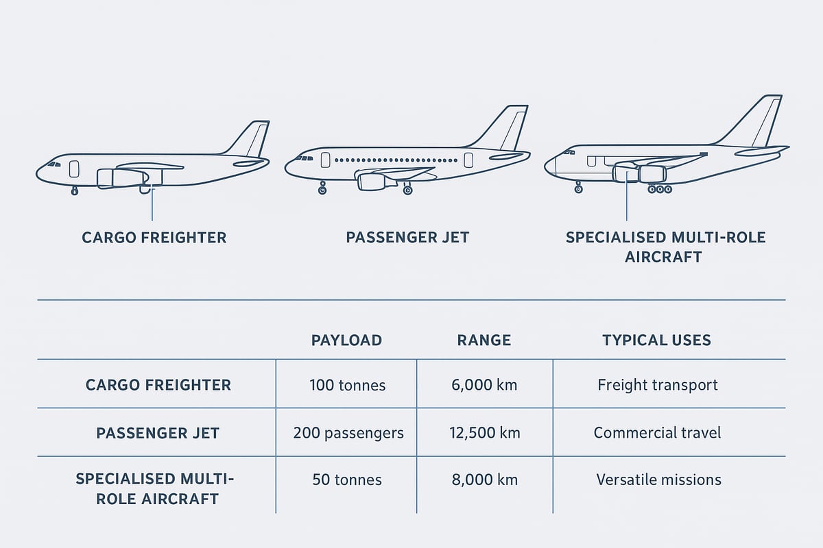 Types and Capabilities of Modern Transportation Aircraft