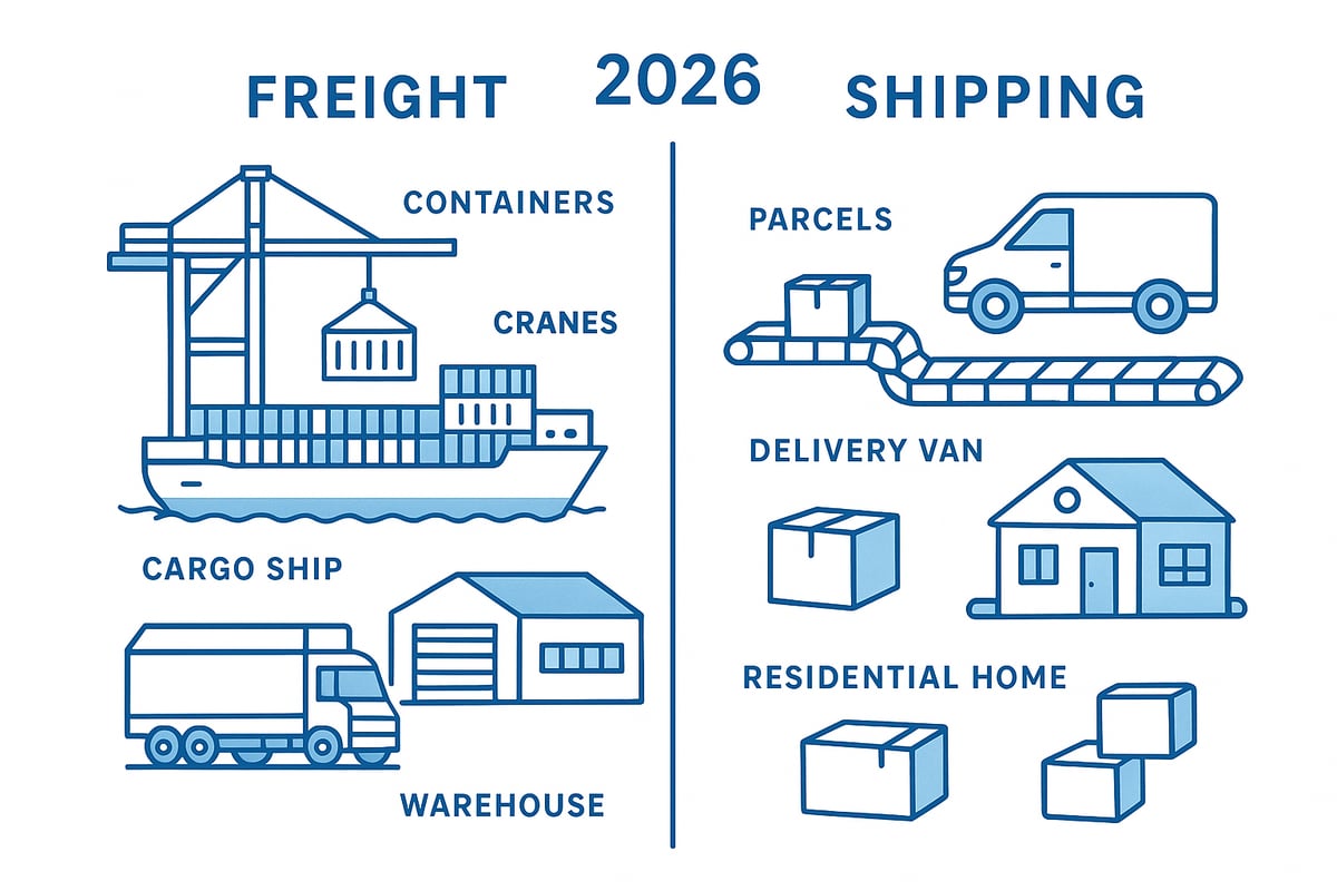 Core Differences Between Shipping and Freight