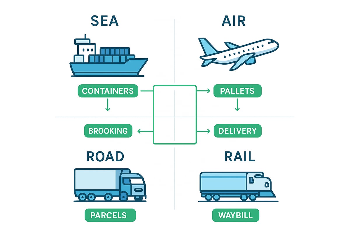 Modes of Transport: How Cargo and Shipment Differ Across Logistics