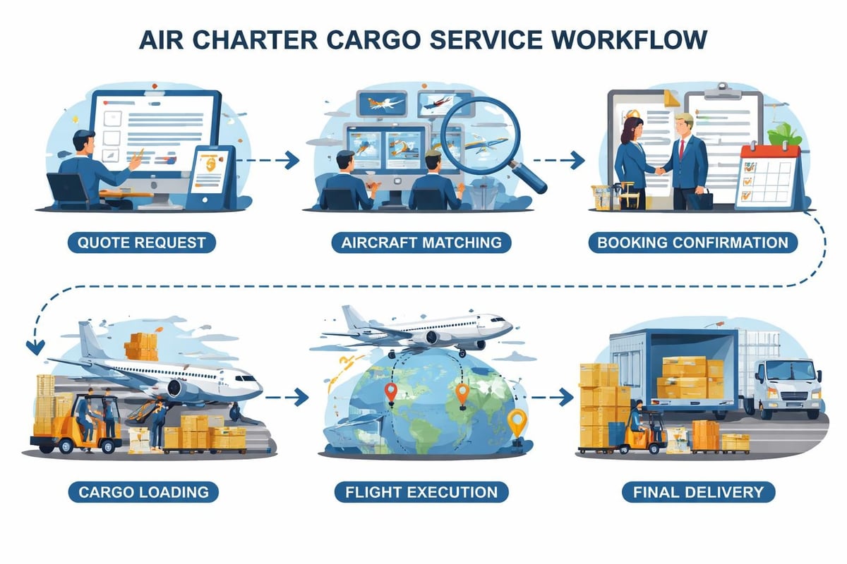 Air charter cargo workflow