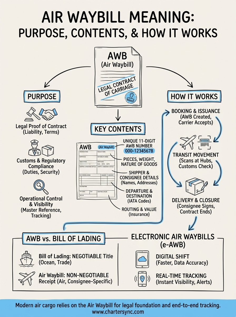 air waybill meaning infographic