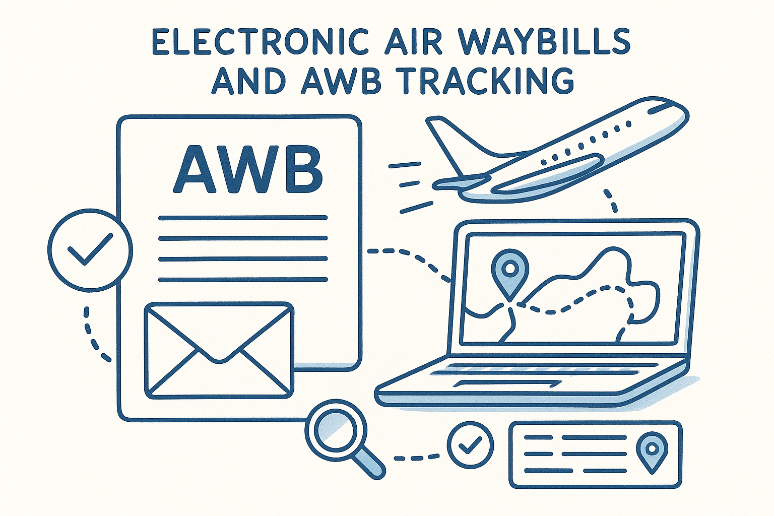 Electronic air waybills and AWB tracking