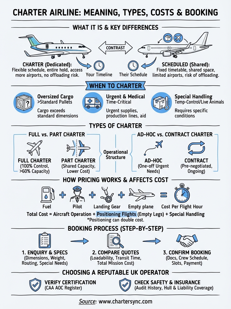 charter airline infographic