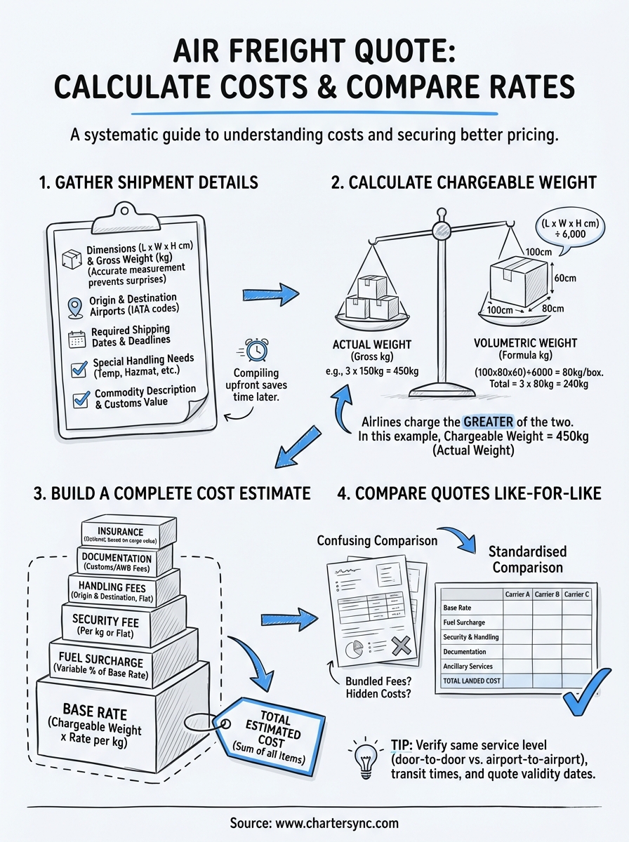air freight quote infographic