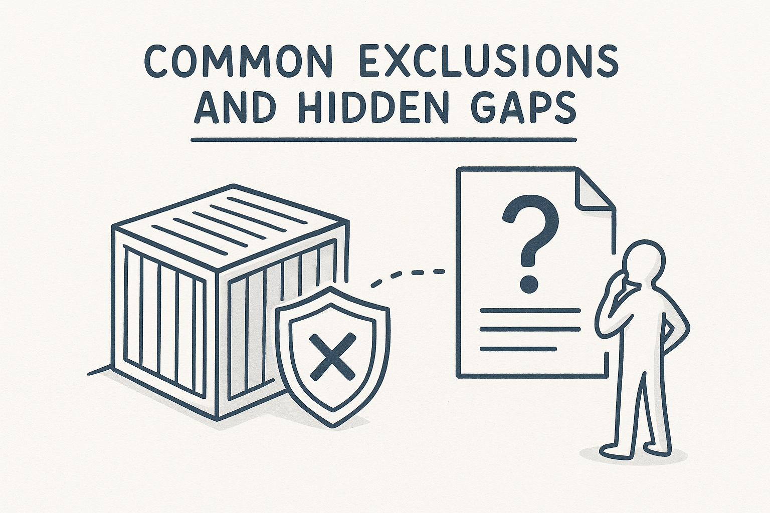 Common exclusions and hidden gaps