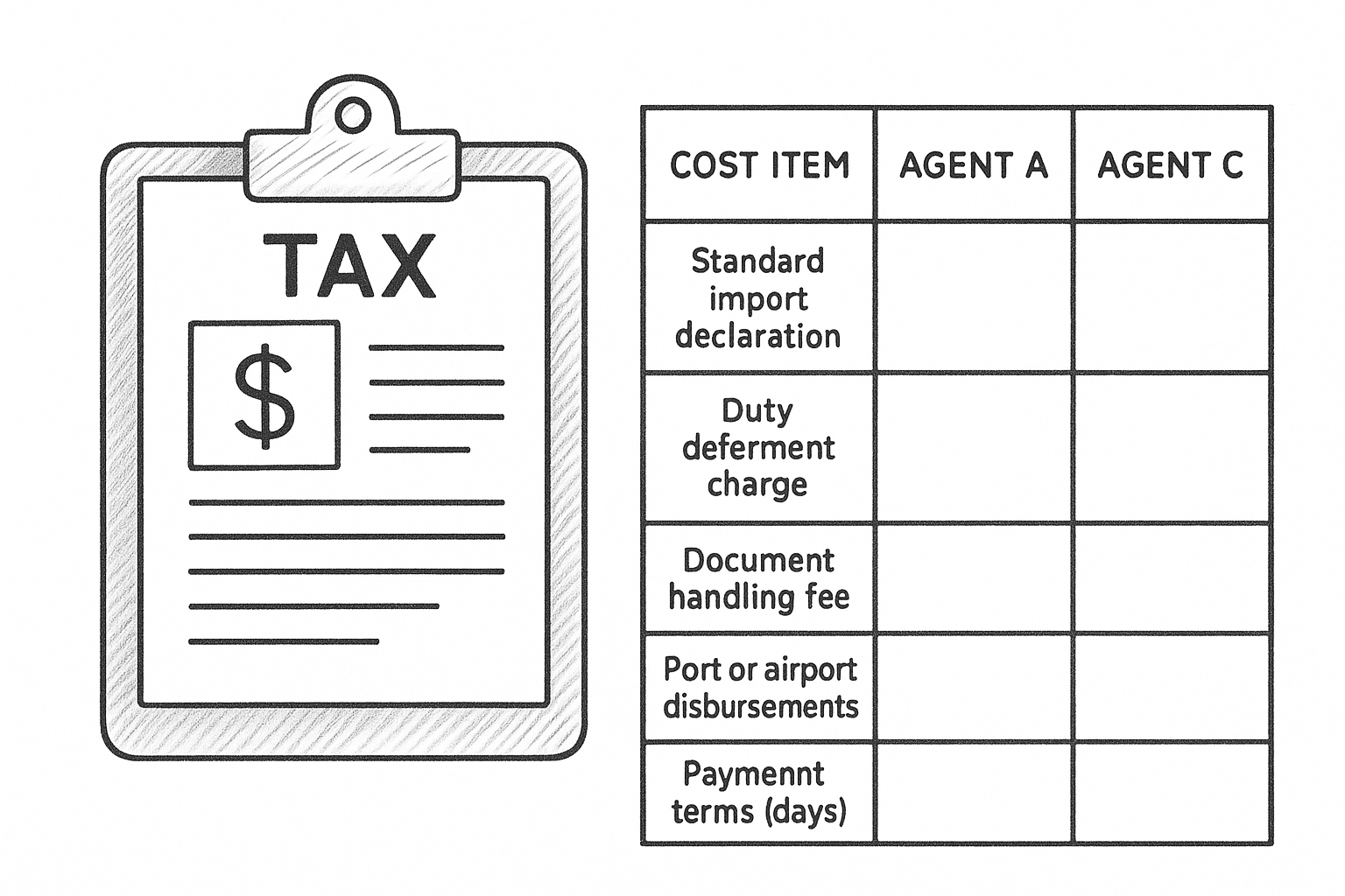 What to include in a fee comparison