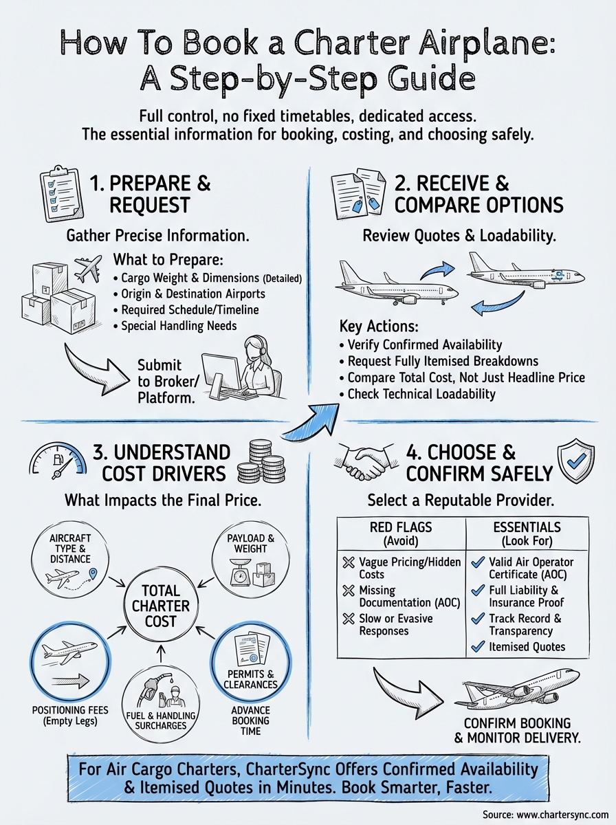 charter airplane infographic