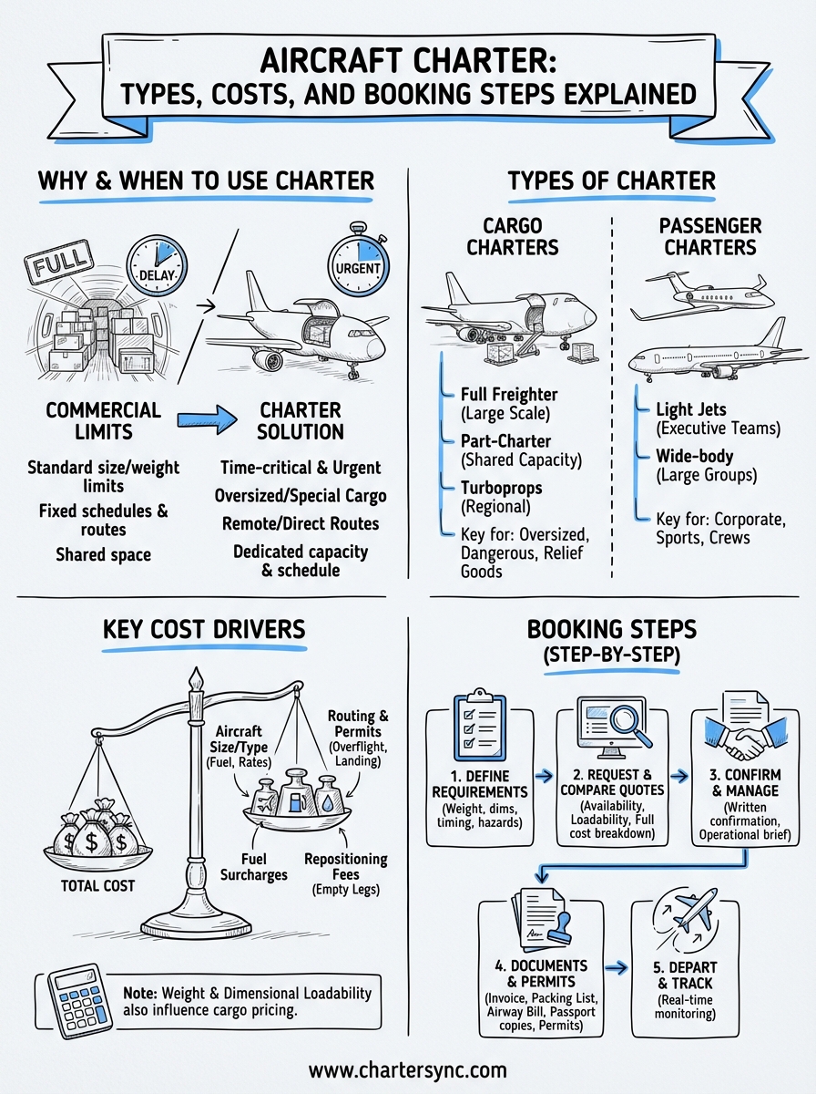 aircraft charter infographic