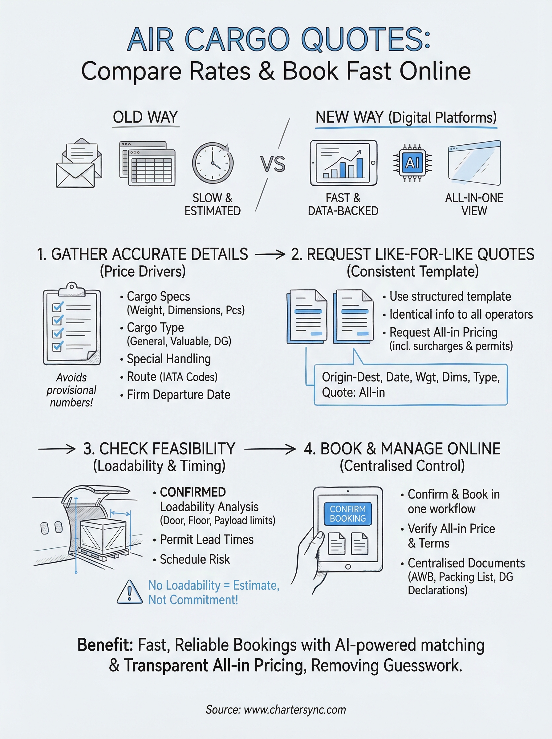 air cargo quotes infographic
