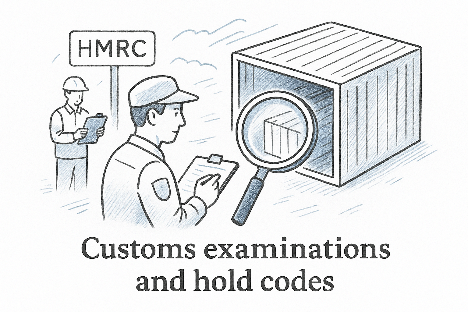 Customs examinations and hold codes