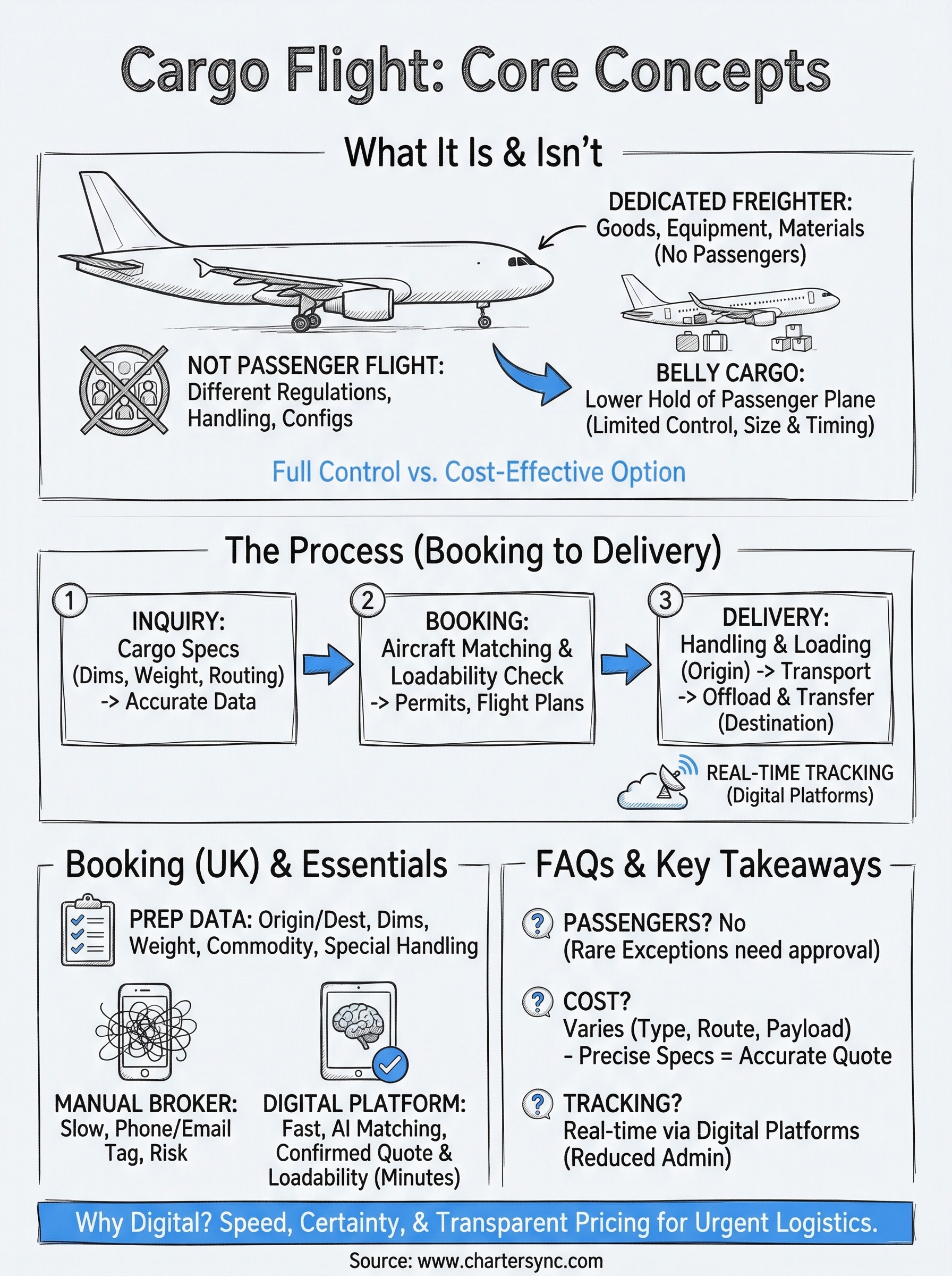 cargo flight infographic