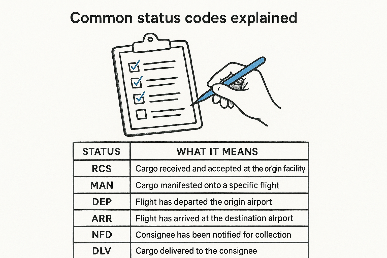 Common status codes explained