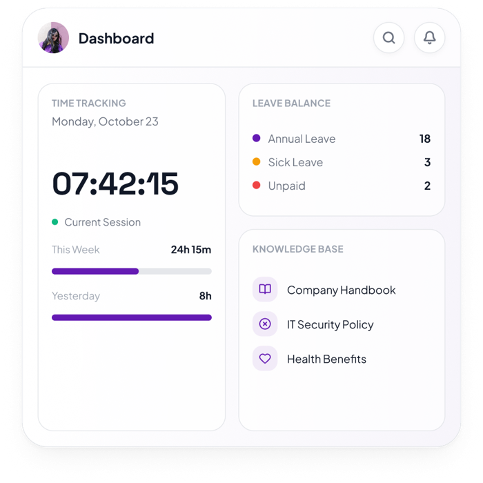 Employee dashboard