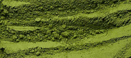 matcha powder up close