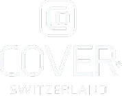 Logo von COVER Switzerland mit einem stilisierten Quadrat-Symbol darüber.