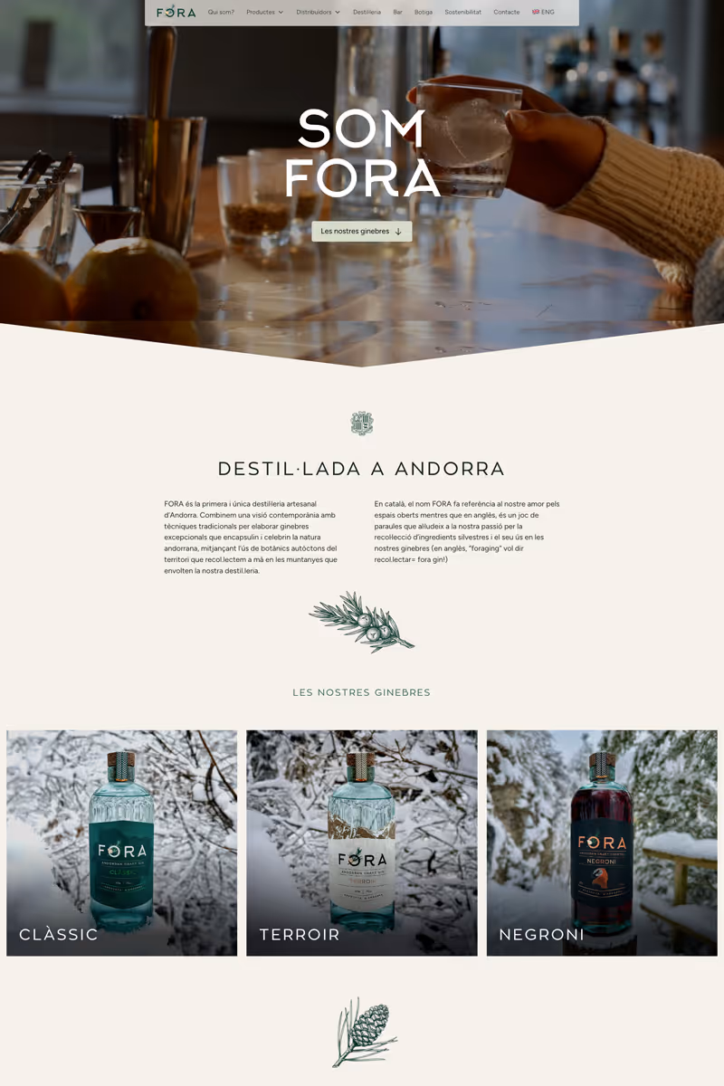 FORA gin website