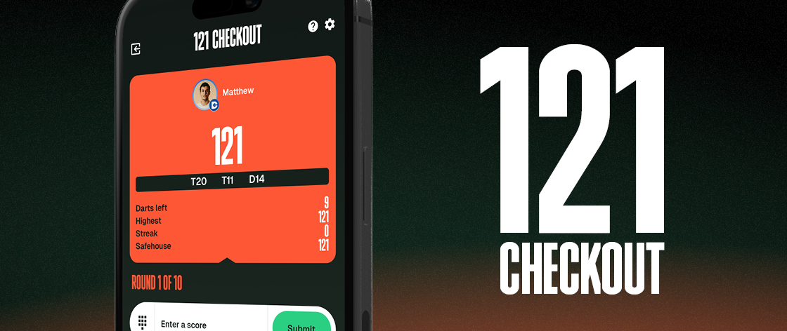 121 checkout training game in DartCounter