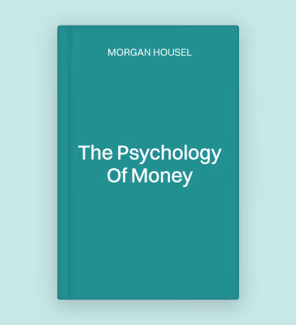 Digital book cover for The Psychology of Money representing ebook and PDF creator content sales on Checkify.