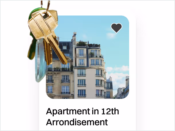 Listing card on property rental website.