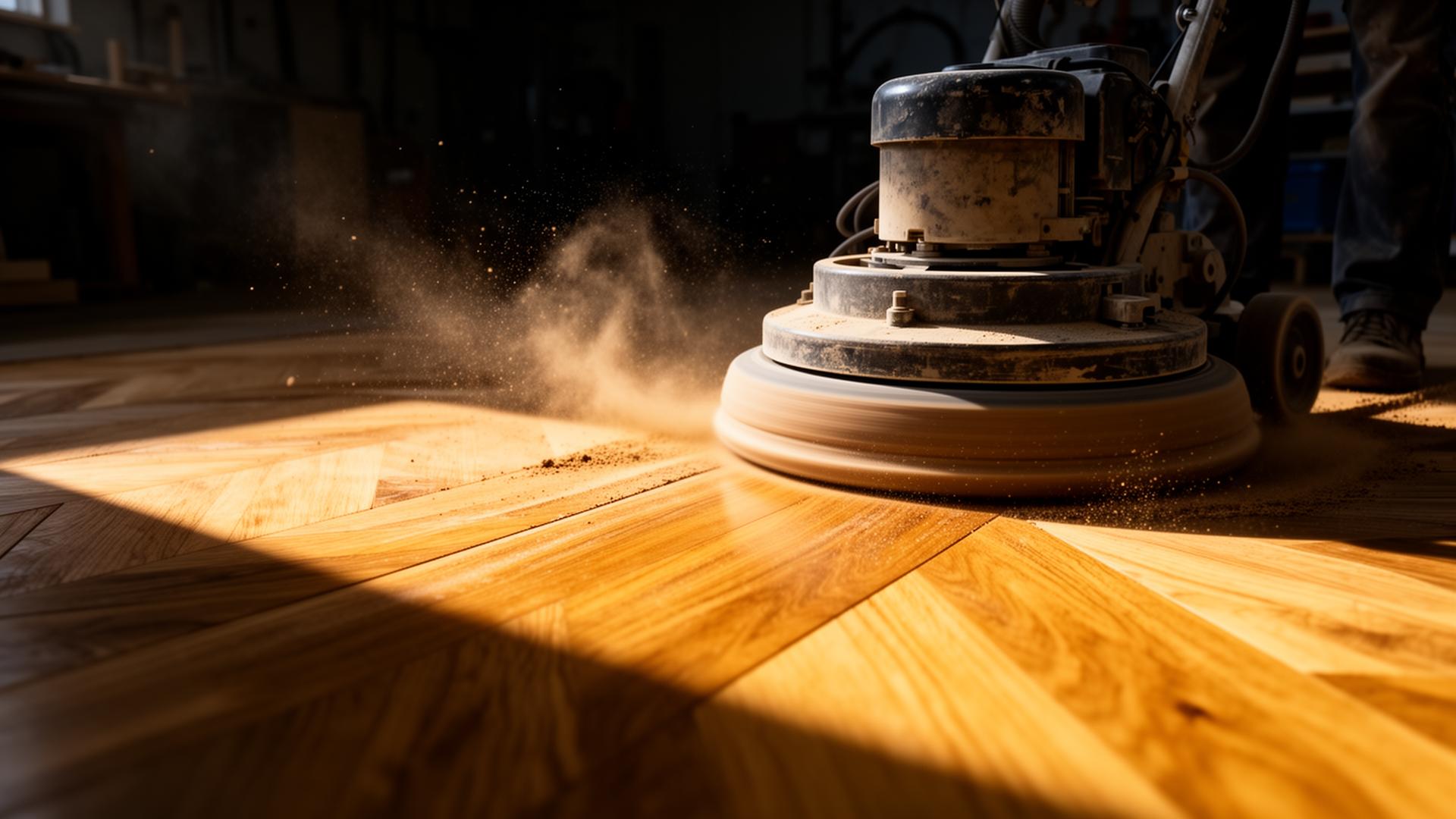 Professionelles Parkettschleifen und Bodenrenovierung in Hennef durch Parkettleger Steffen Mittler.