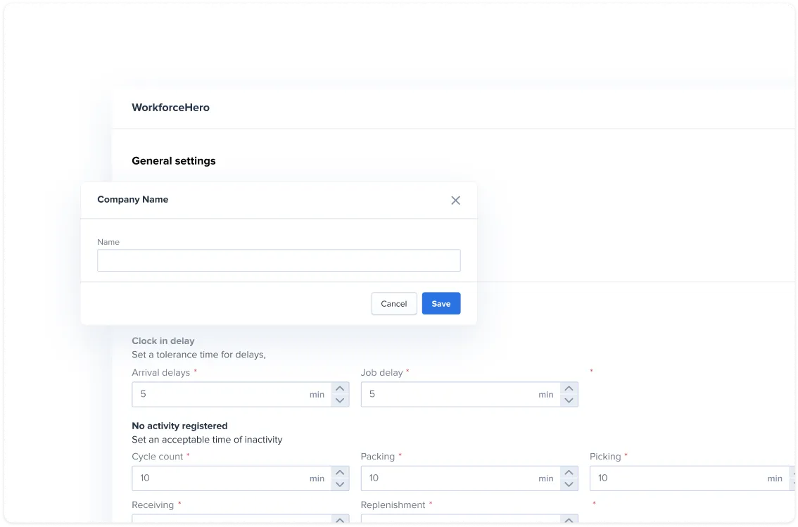 Three labeled product order cards showing item names, SKU numbers, unit counts, and order numbers with category tags Blue-12, Green-14, and Yellow-12.