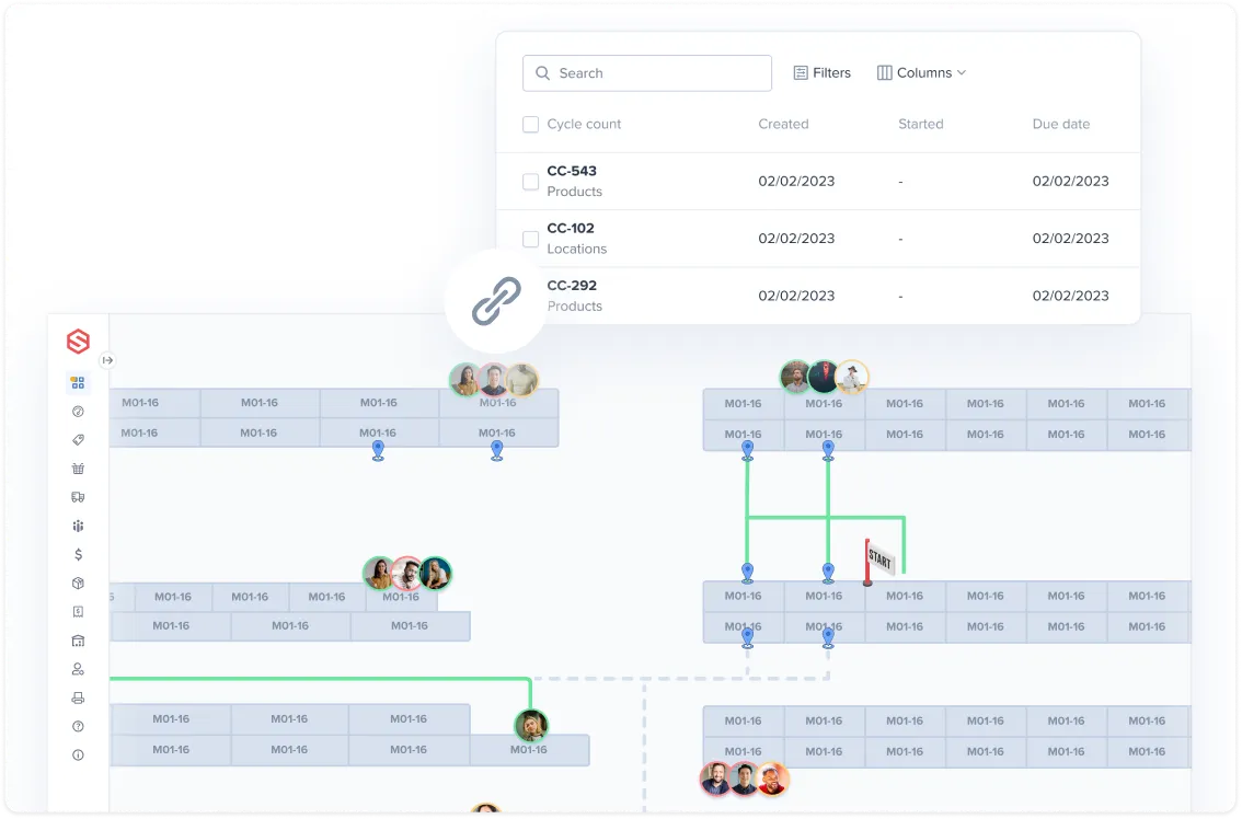 User interface screen titled 'Add team member' showing a list of six associates with profile pictures, all selected with checkmarks and assigned no shifts.