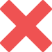 Red cross mark symbol