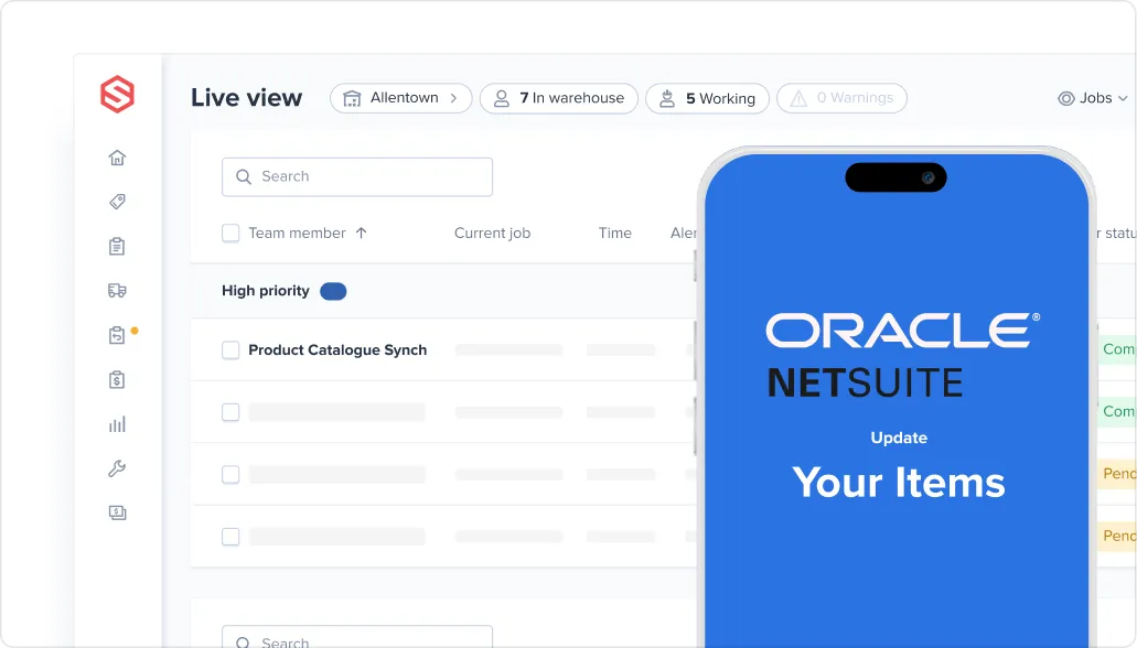 Dashboard showing active orders with issues, including order numbers, carrier methods, tracking numbers, and status with labels such as Investigating, Unresolved, and Resolving along with shipment dates and times since shipped.