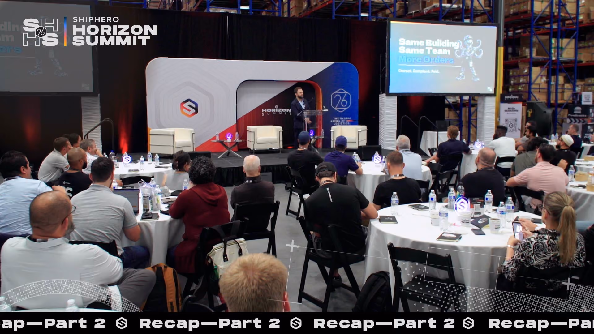 Horizon Summit 2026 main stage inside the LVK warehouse